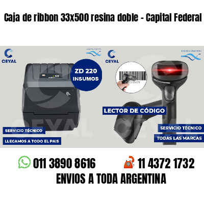 Caja de ribbon 33x500 resina doble - Capital Federal