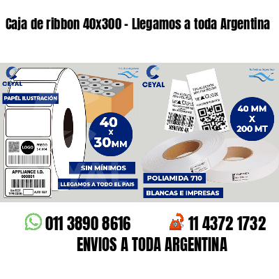 Caja de ribbon 40x300 - Llegamos a toda Argentina