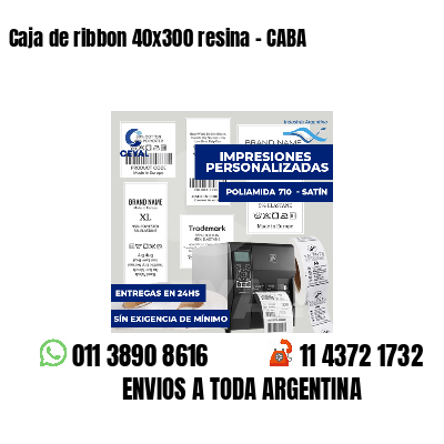 Caja de ribbon 40x300 resina - CABA