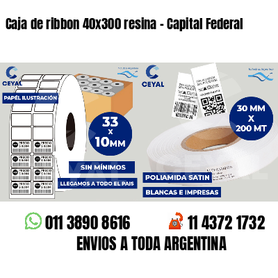 Caja de ribbon 40x300 resina - Capital Federal
