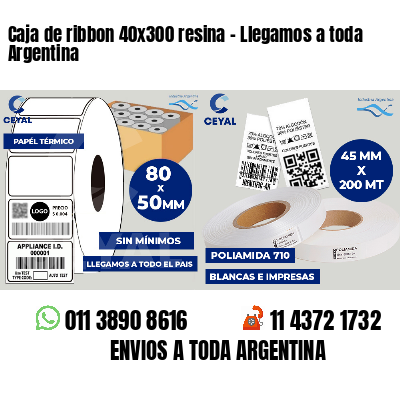 Caja de ribbon 40x300 resina - Llegamos a toda Argentina