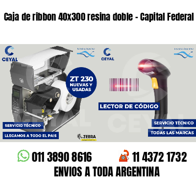 Caja de ribbon 40x300 resina doble - Capital Federal