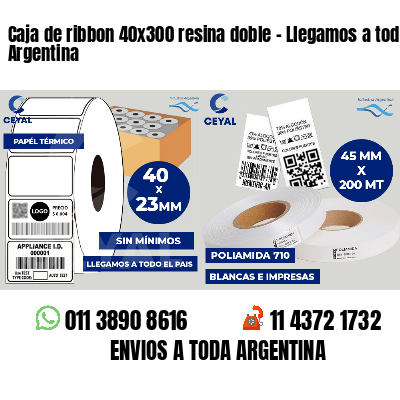 Caja de ribbon 40x300 resina doble - Llegamos a toda Argentina