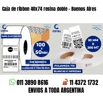 Caja de ribbon 40x74 resina doble - Buenos Aires