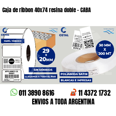 Caja de ribbon 40x74 resina doble - CABA