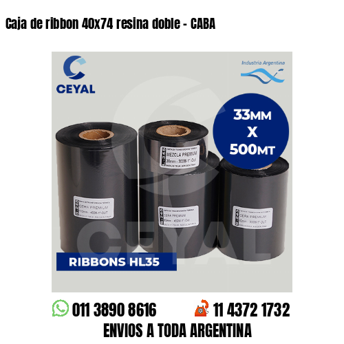 Caja de ribbon 40×74 resina doble – CABA