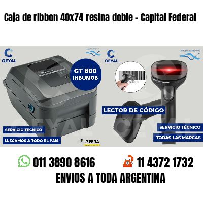 Caja de ribbon 40x74 resina doble - Capital Federal