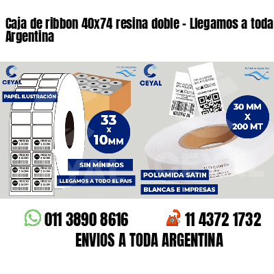 Caja de ribbon 40x74 resina doble - Llegamos a toda Argentina
