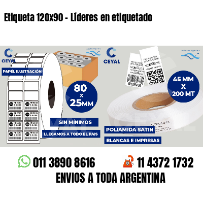 Etiqueta 120x90 - Líderes en etiquetado