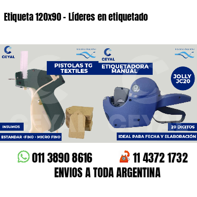 Etiqueta 120x90 - Líderes en etiquetado