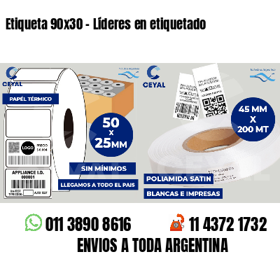 Etiqueta 90x30 - Líderes en etiquetado