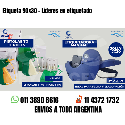 Etiqueta 90x30 - Líderes en etiquetado