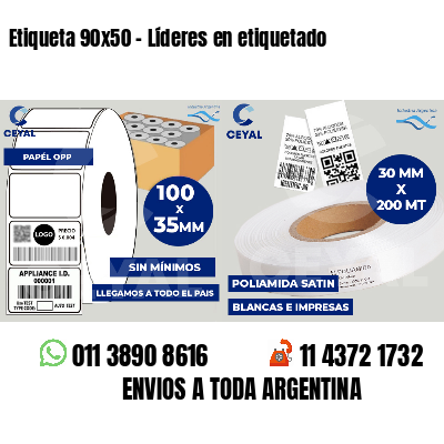 Etiqueta 90x50 - Líderes en etiquetado