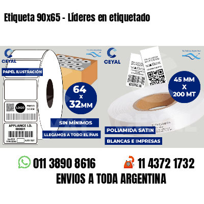Etiqueta 90x65 - Líderes en etiquetado