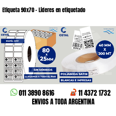 Etiqueta 90x70 - Líderes en etiquetado