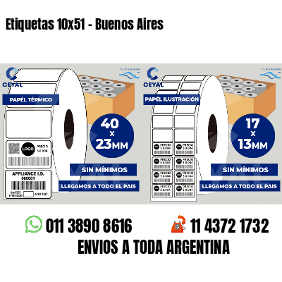 Etiquetas 10x51 - Buenos Aires