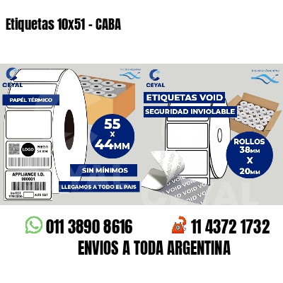 Etiquetas 10x51 - CABA
