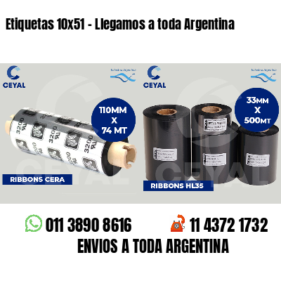 Etiquetas 10x51 - Llegamos a toda Argentina
