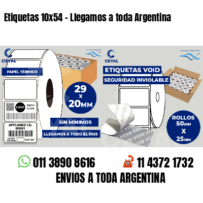 Etiquetas 10x54 - Llegamos a toda Argentina