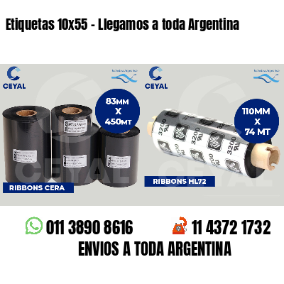 Etiquetas 10x55 - Llegamos a toda Argentina