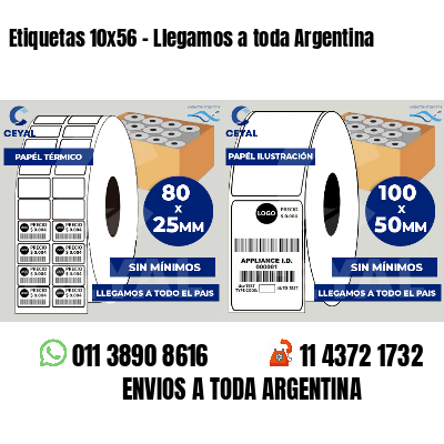 Etiquetas 10x56 - Llegamos a toda Argentina