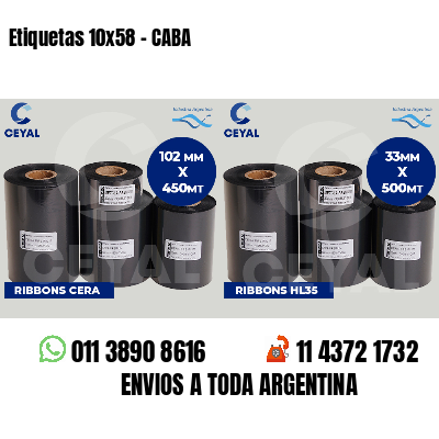 Etiquetas 10x58 - CABA