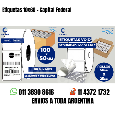 Etiquetas 10x60 - Capital Federal