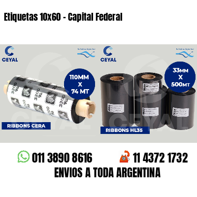 Etiquetas 10x60 - Capital Federal