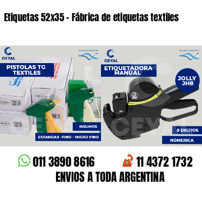 Etiquetas 52x35 - Fábrica de etiquetas textiles