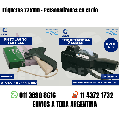 Etiquetas 77x100 - Personalizadas en el día