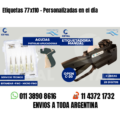 Etiquetas 77x110 - Personalizadas en el día