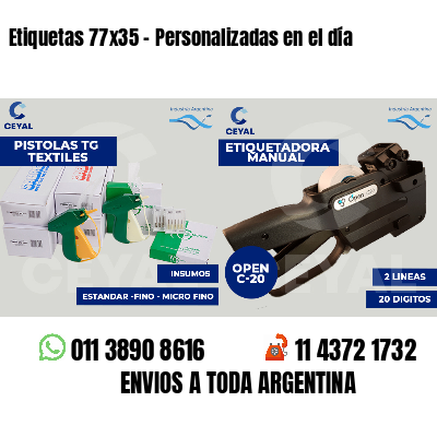 Etiquetas 77x35 - Personalizadas en el día