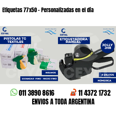 Etiquetas 77x50 - Personalizadas en el día