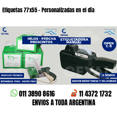 Etiquetas 77x55 - Personalizadas en el día