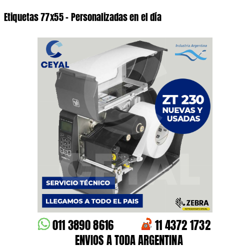 Etiquetas 77×55 – Personalizadas en el día