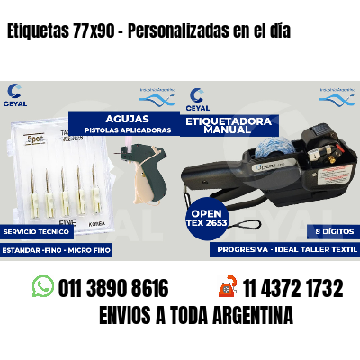 Etiquetas 77x90 - Personalizadas en el día