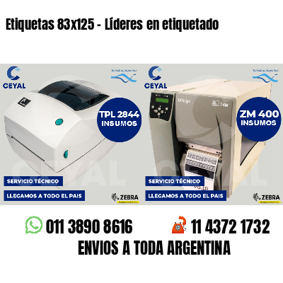 Etiquetas 83x125 - Líderes en etiquetado
