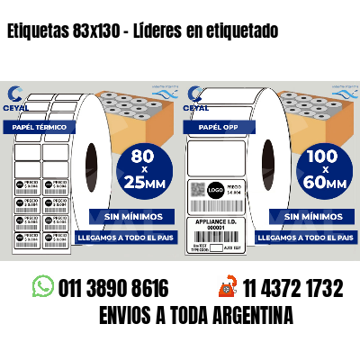 Etiquetas 83x130 - Líderes en etiquetado