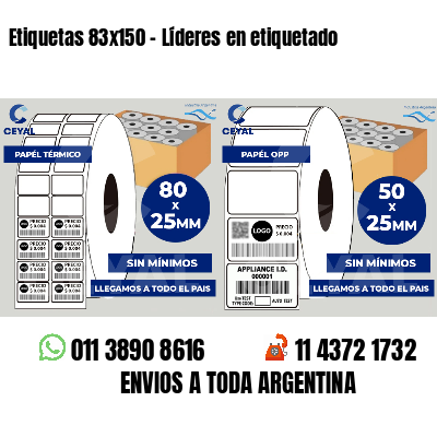 Etiquetas 83x150 - Líderes en etiquetado