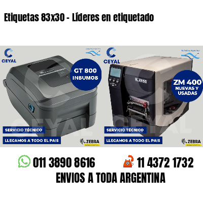 Etiquetas 83x30 - Líderes en etiquetado