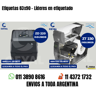 Etiquetas 83x90 - Líderes en etiquetado