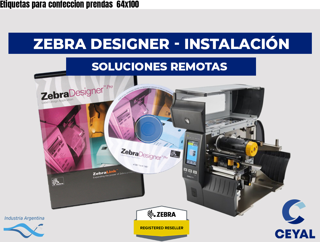 Etiquetas para confeccion prendas  64x100