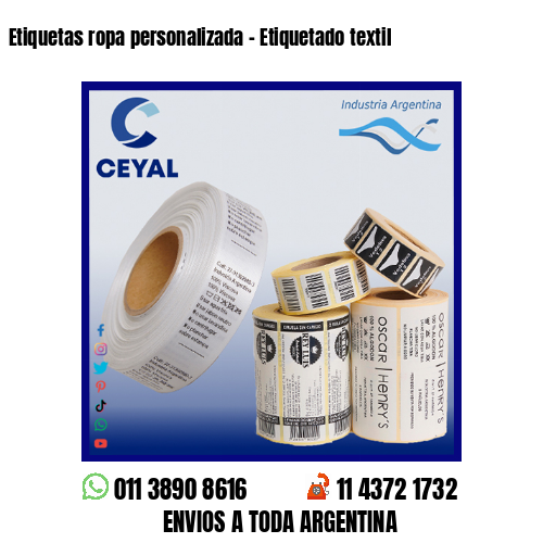 Etiquetas ropa personalizada – Etiquetado textil
