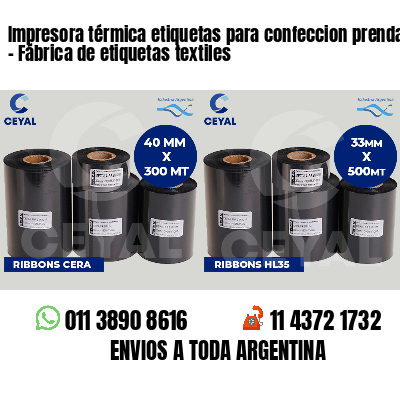Impresora térmica etiquetas para confeccion prendas   - Fábrica de etiquetas textiles