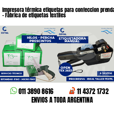 Impresora térmica etiquetas para confeccion prendas   - Fábrica de etiquetas textiles