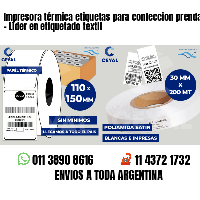 Impresora térmica etiquetas para confeccion prendas - Líder en etiquetado textil