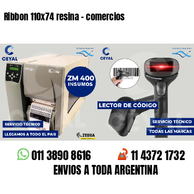 Ribbon 110x74 resina - comercios