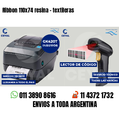 Ribbon 110x74 resina - textileras