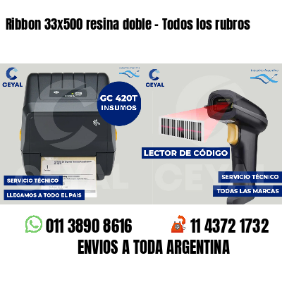 Ribbon 33x500 resina doble - Todos los rubros