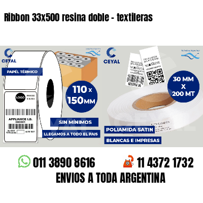 Ribbon 33x500 resina doble - textileras
